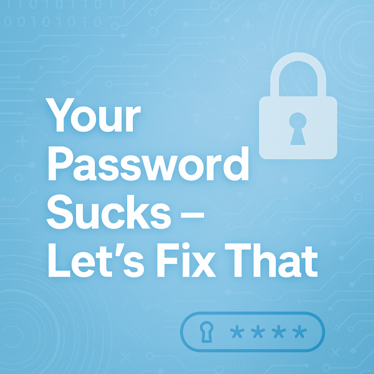 Your password sucks lets fix that banner